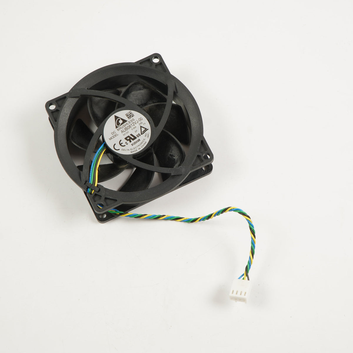Delta AUB0812VJ-00 80mm x 25mm 4-Pin 4-Wire Fan DC12V 0.50A