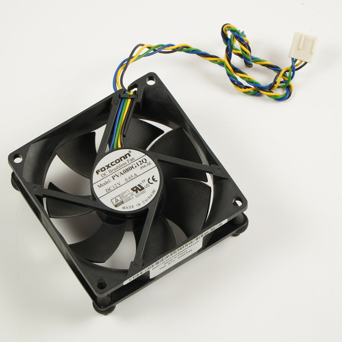 Lenovo FRU 01EF548 Fan FoxConn PVA080G12Q-P66-AE DC12V 0.65A 4-Pin 4-Wire