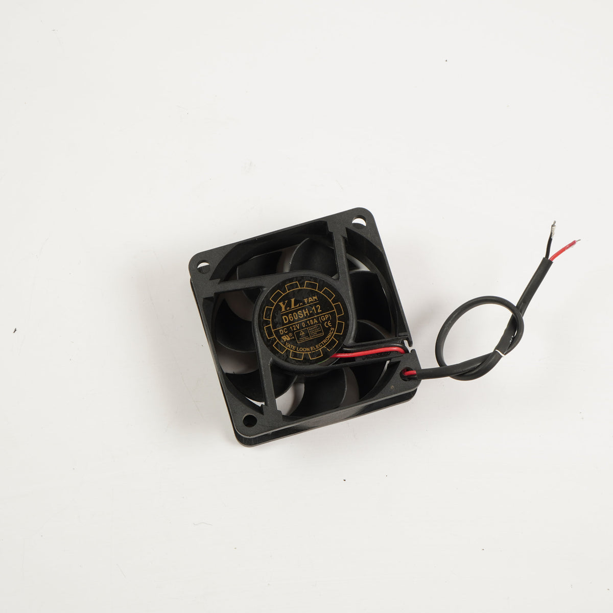Yate Loon D60SH-12 60mm x 20mm DC12V 0.18A 2-Wire Fan without connector