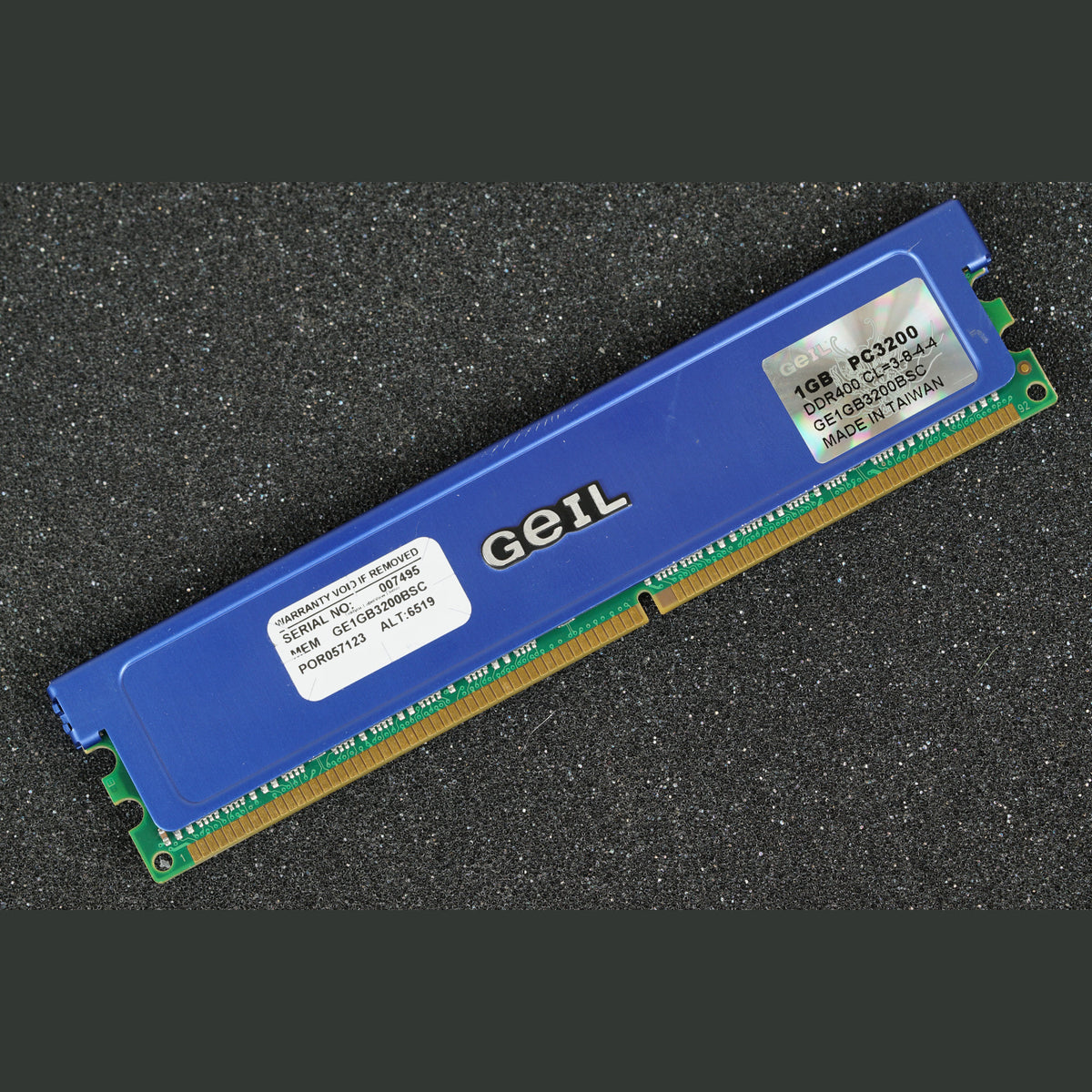 GE1GB3200BSC Geil 1GB PC3200 DDR400 CL=3-8-4-4