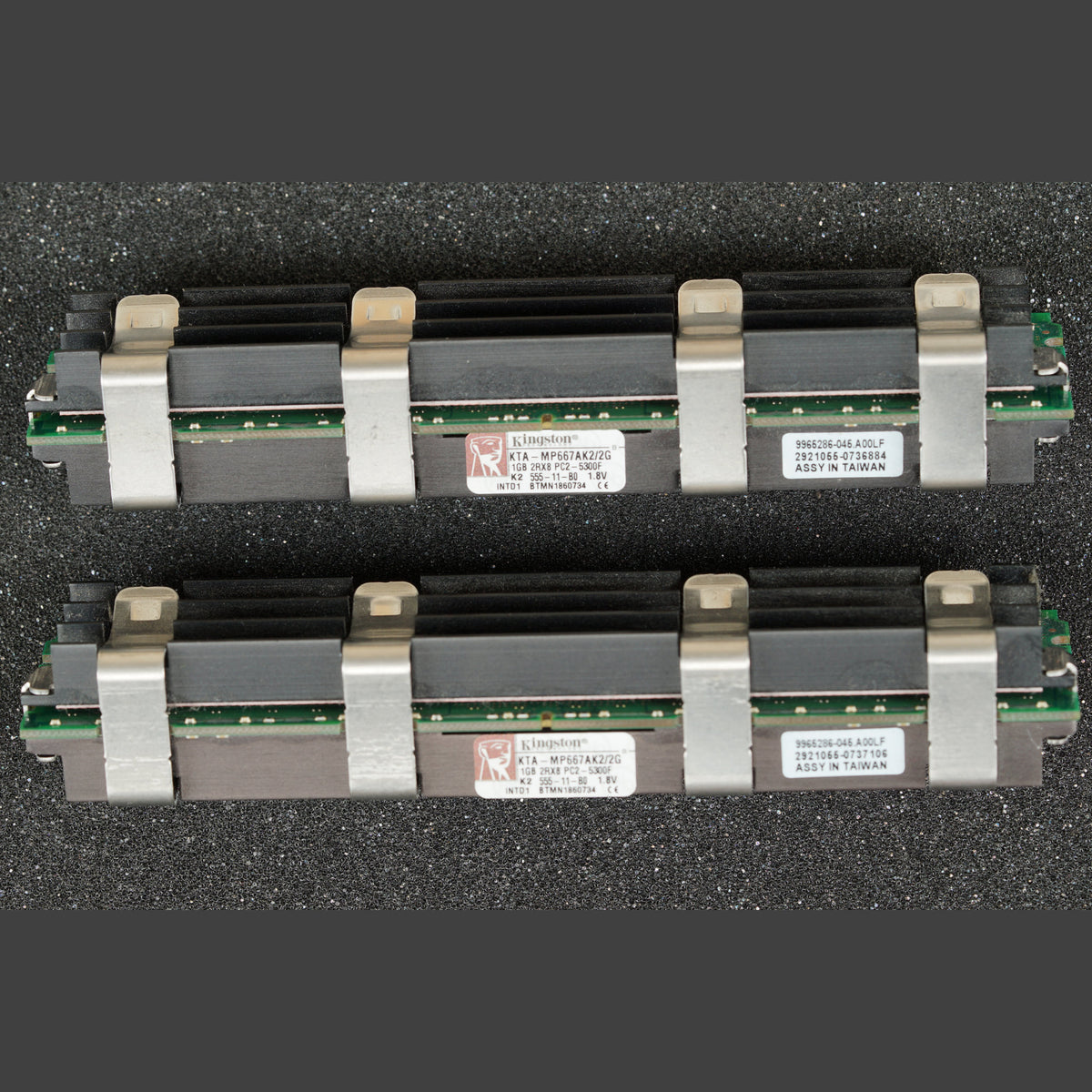 KTA-MP667AK2/2G Kingston 2GB Kit of 2x1GB PC2-5300F Server Memory RAM Apple