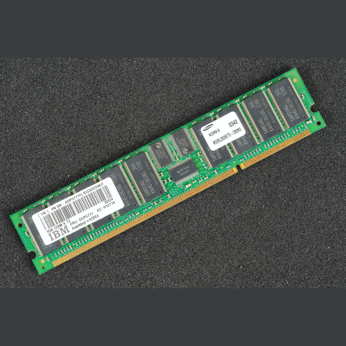 IBM FRU 00P5771 Samsung M328L2828ET0-CB0M2 1GB PC2100208-PIN Memory RAM