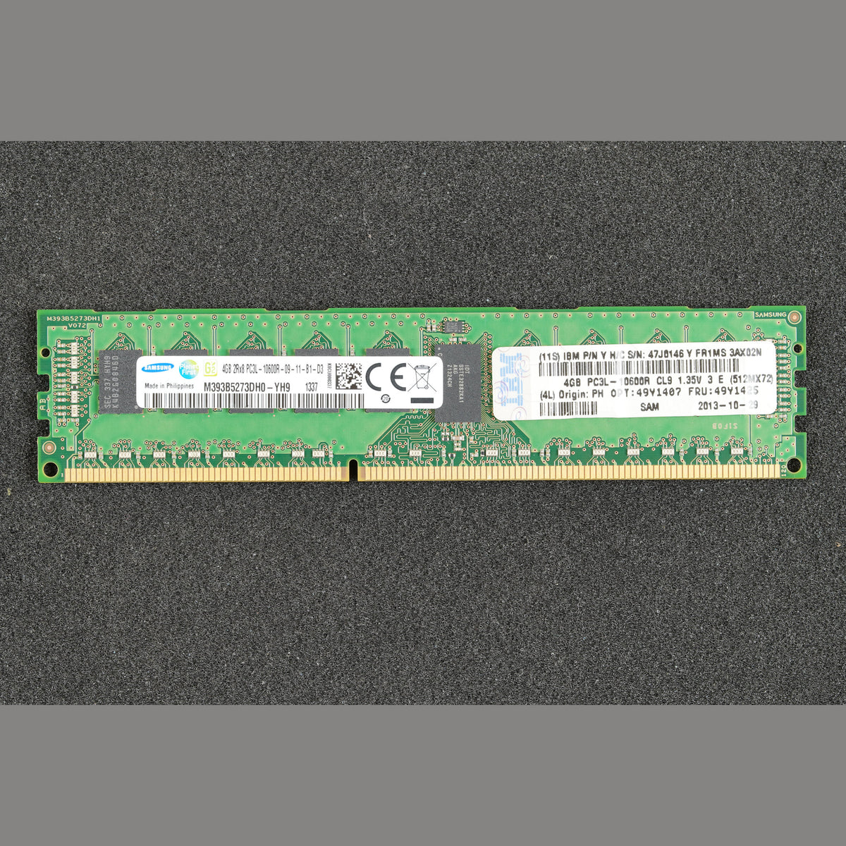 Samsung M393B5273DH0-YH9 PC3L-10600R-09-11-B1-D3 4GB Server Memory RAM