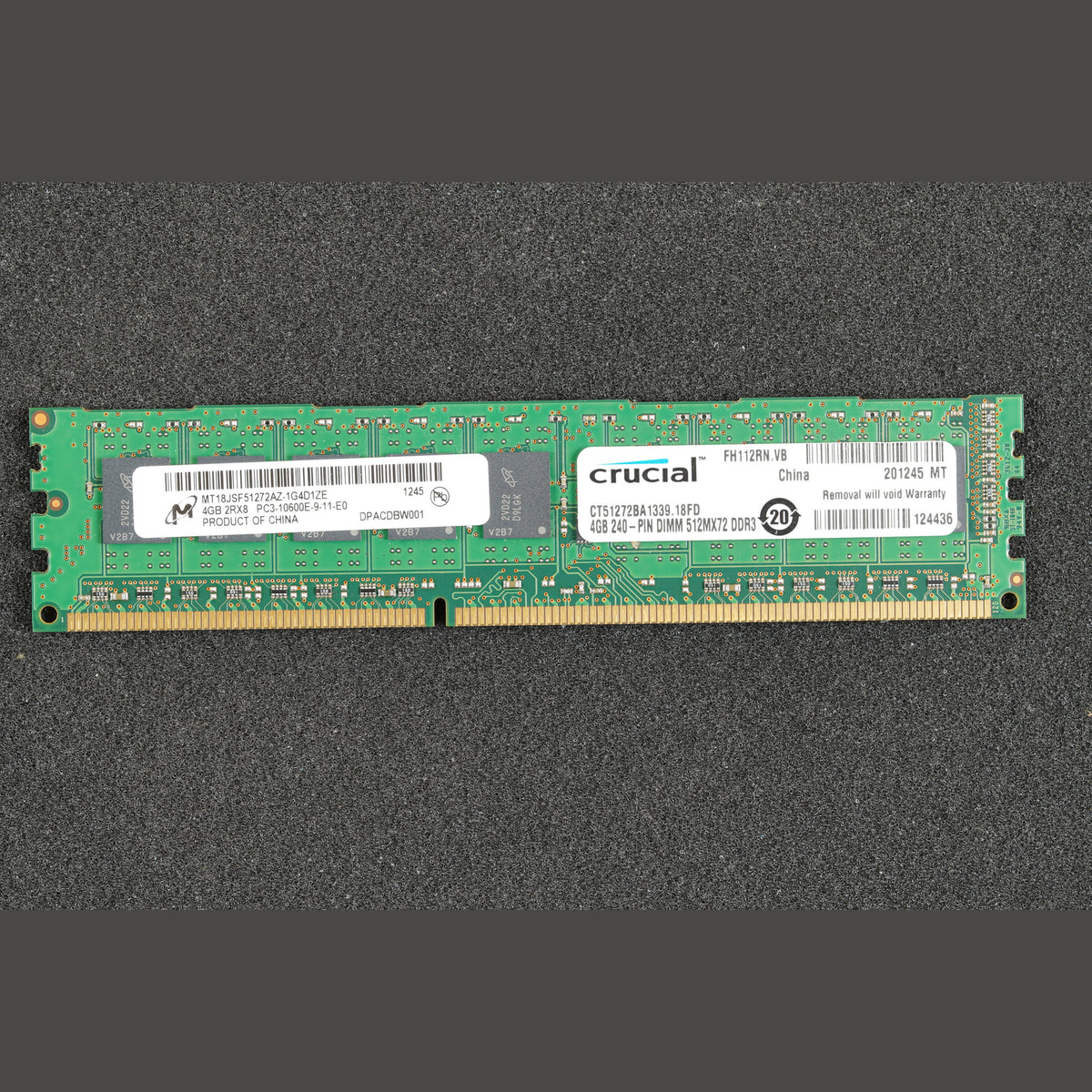 MT18JSF51272AZ-1G4D1ZE 4GB PC3-10600E-9-11-E0 Server Memory RAM