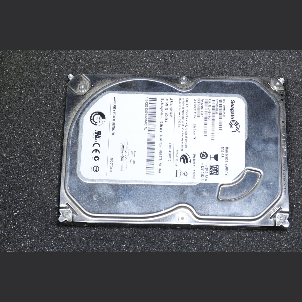 Seagate Barracuda 500GB SATA 7200RPM ST3500418AS 9SL142-543 Fw: CC67