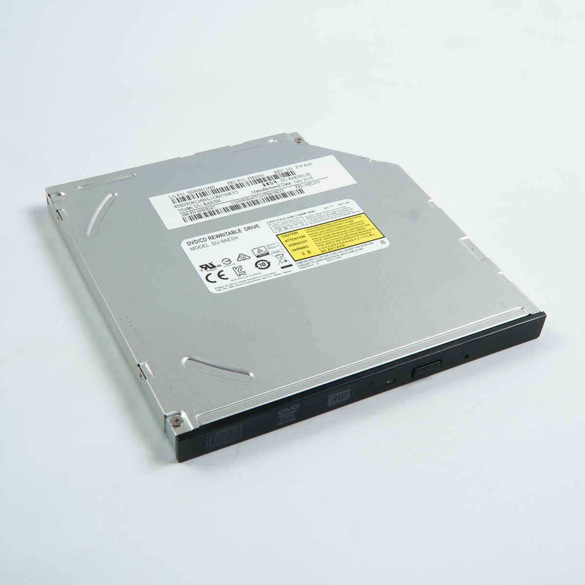 Philips DU-8AESH DVD-RW Ultra Slim Disk Drive 9.5mm with Standard Flat Bezel