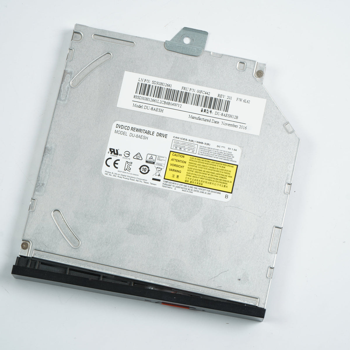 Lenovo S510 DVD-RW Drive with Wedge Bezel FRU 00FC442 DU-8AESH