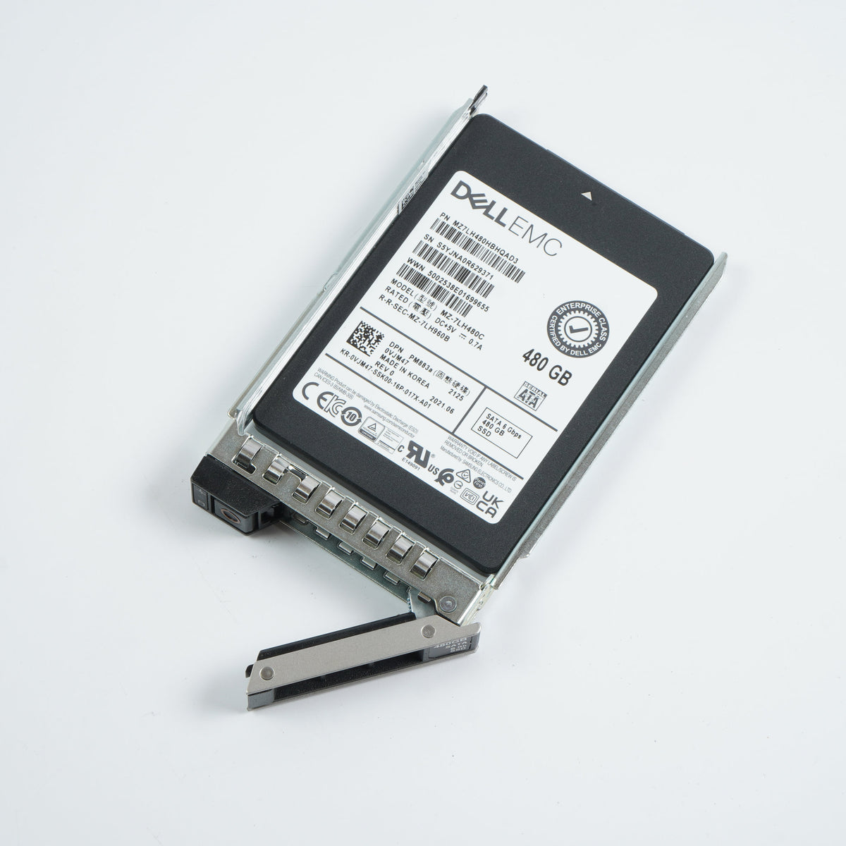 Dell VJM47 Samsung MZ-7LH480C 480GB SSD 6G in DXD9H Caddy