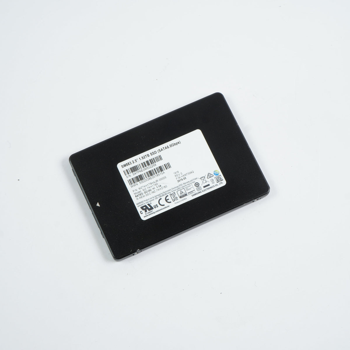 Samsung SM883 2.5" 1.92TB SSD Hard Drive MZ-7KH1T90 90% Health 2TB