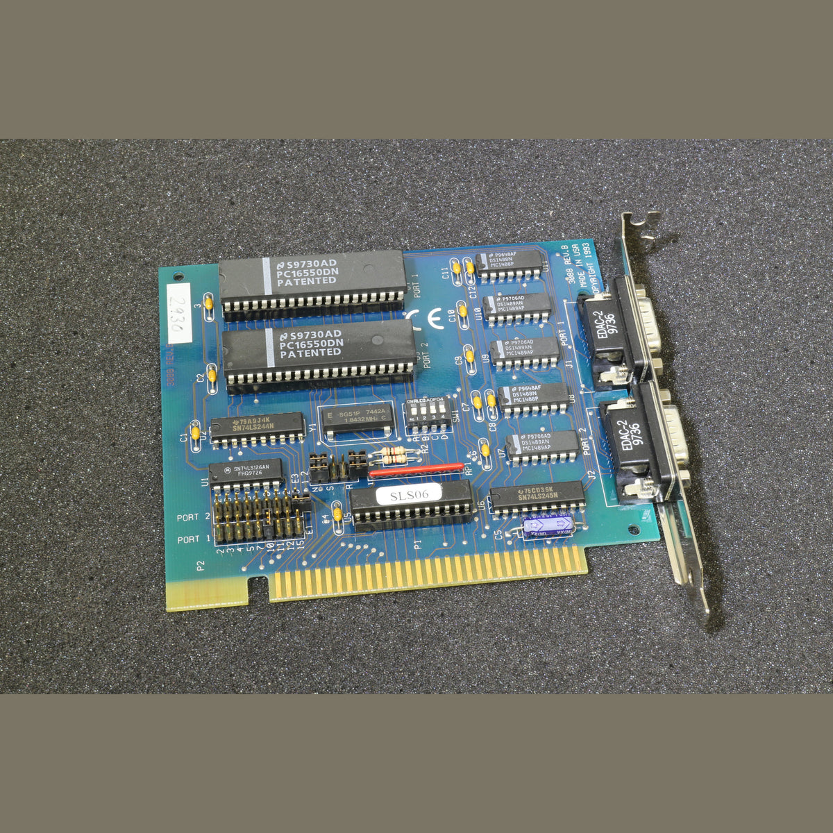 Impulse Embedded 3088 REV:B 2 Port RS-232 ISA Serial Card (DUOCOM)
