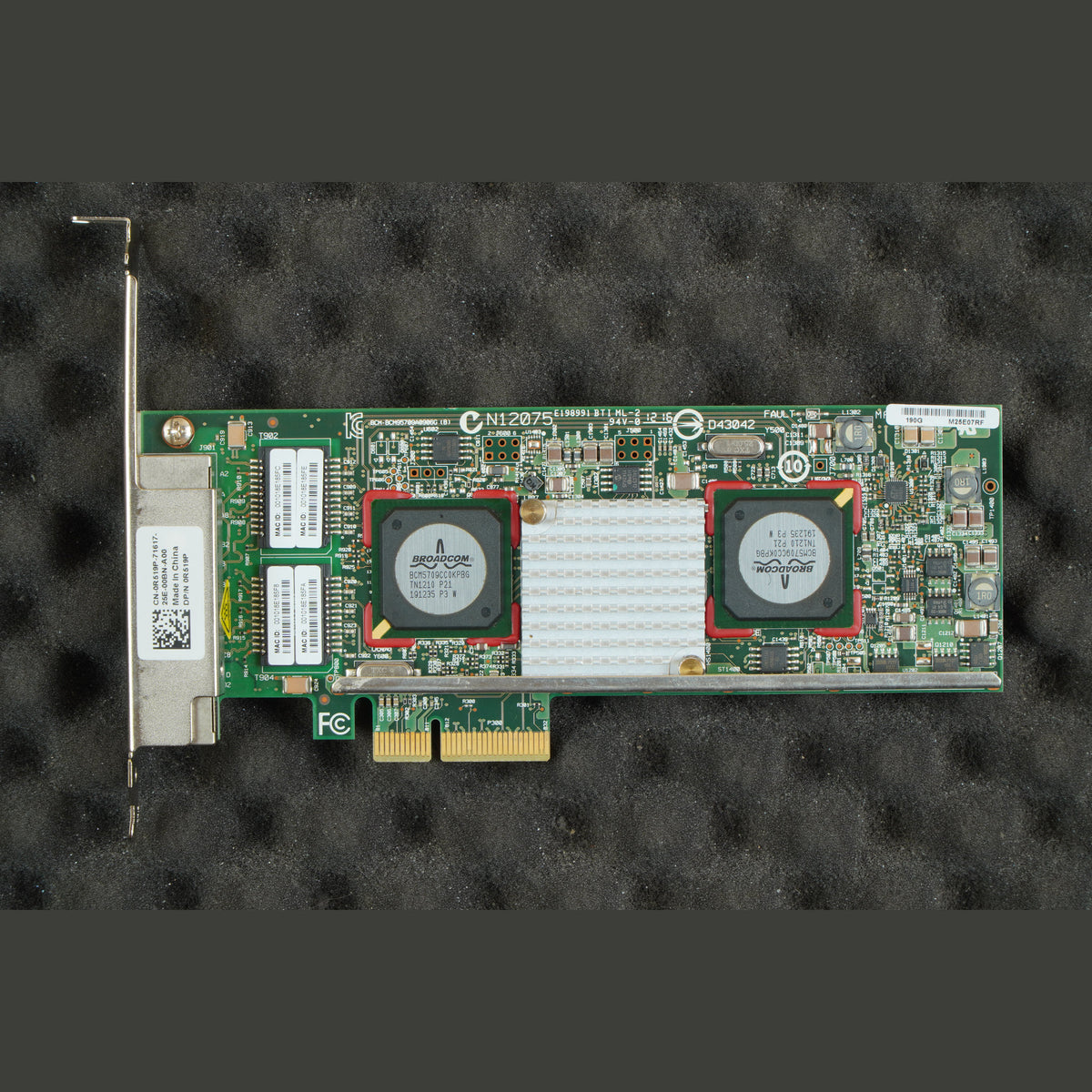 R519P 0R519P Dell 4-Port PCIe Ethernet Adapter Card Broadcom BCM95709A0906G