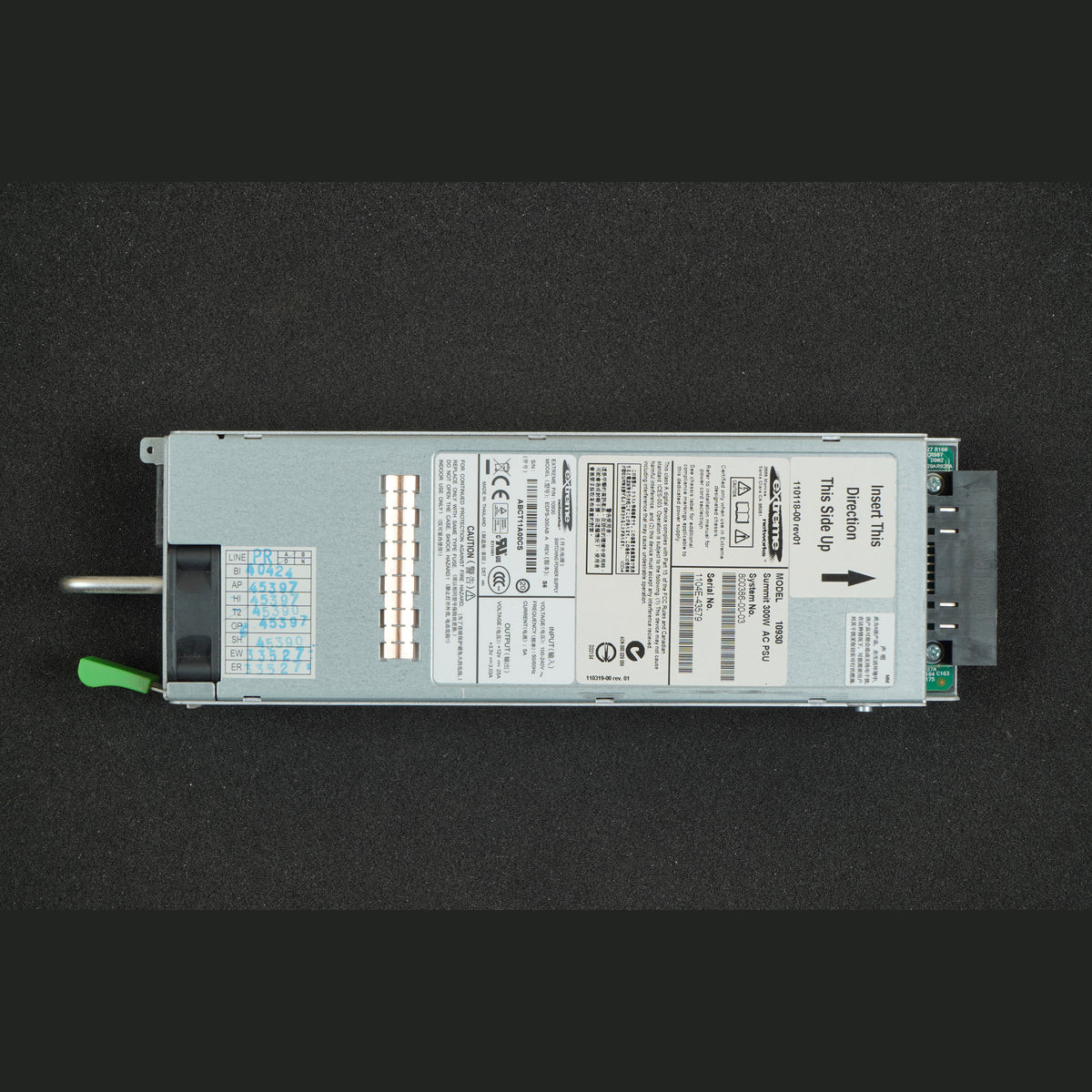 Extreme Networks 10930 Summit 300W Power Supply PSU EDPS-300AB