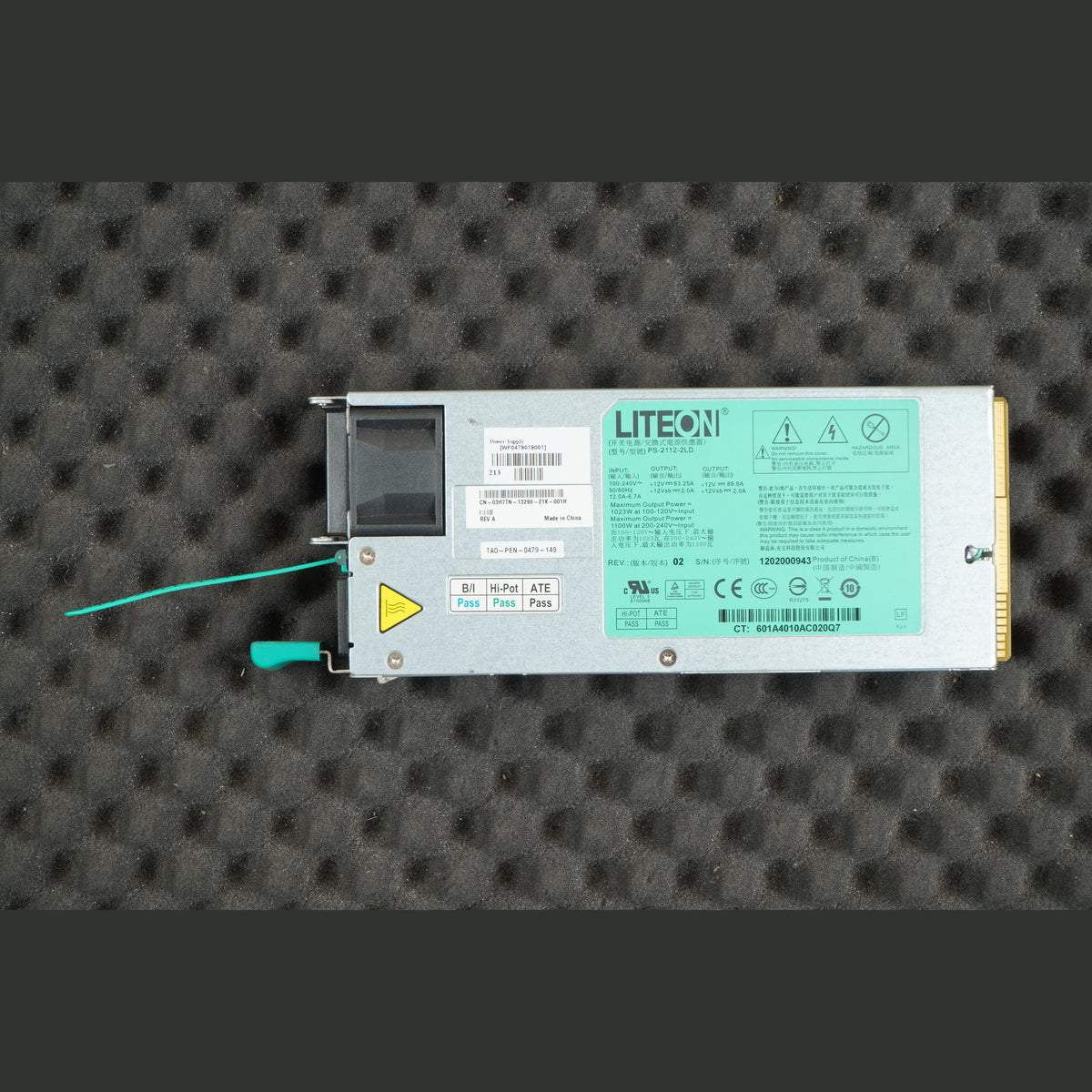 Dell 3H7TN 03H7TN EMC Power Supply LiteOn PS-2112-2LD 1100W PSU WF0479019001