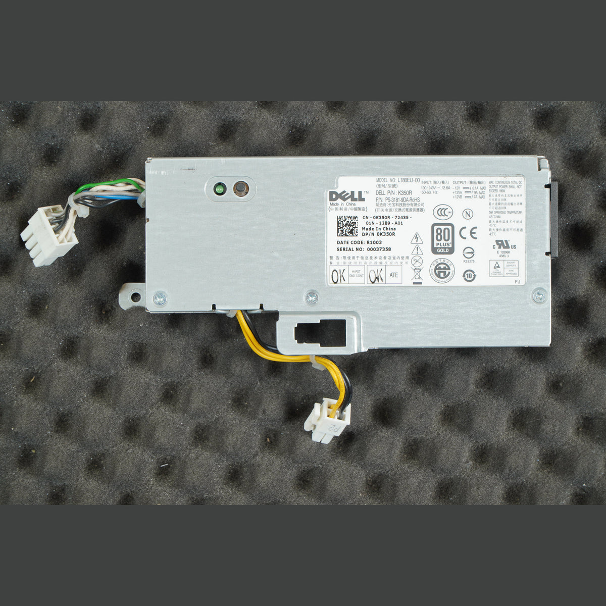 Dell K350R 0K350R Power Supply L180EU-00 180W PSU