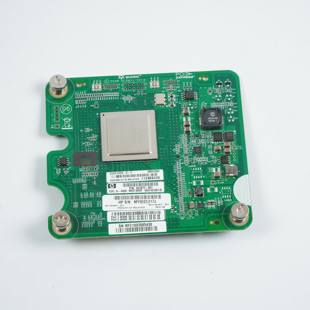 HP 455869-001 PCI Express to 8Gb Fiber Channel FC Mezzanine HBA 451872-001