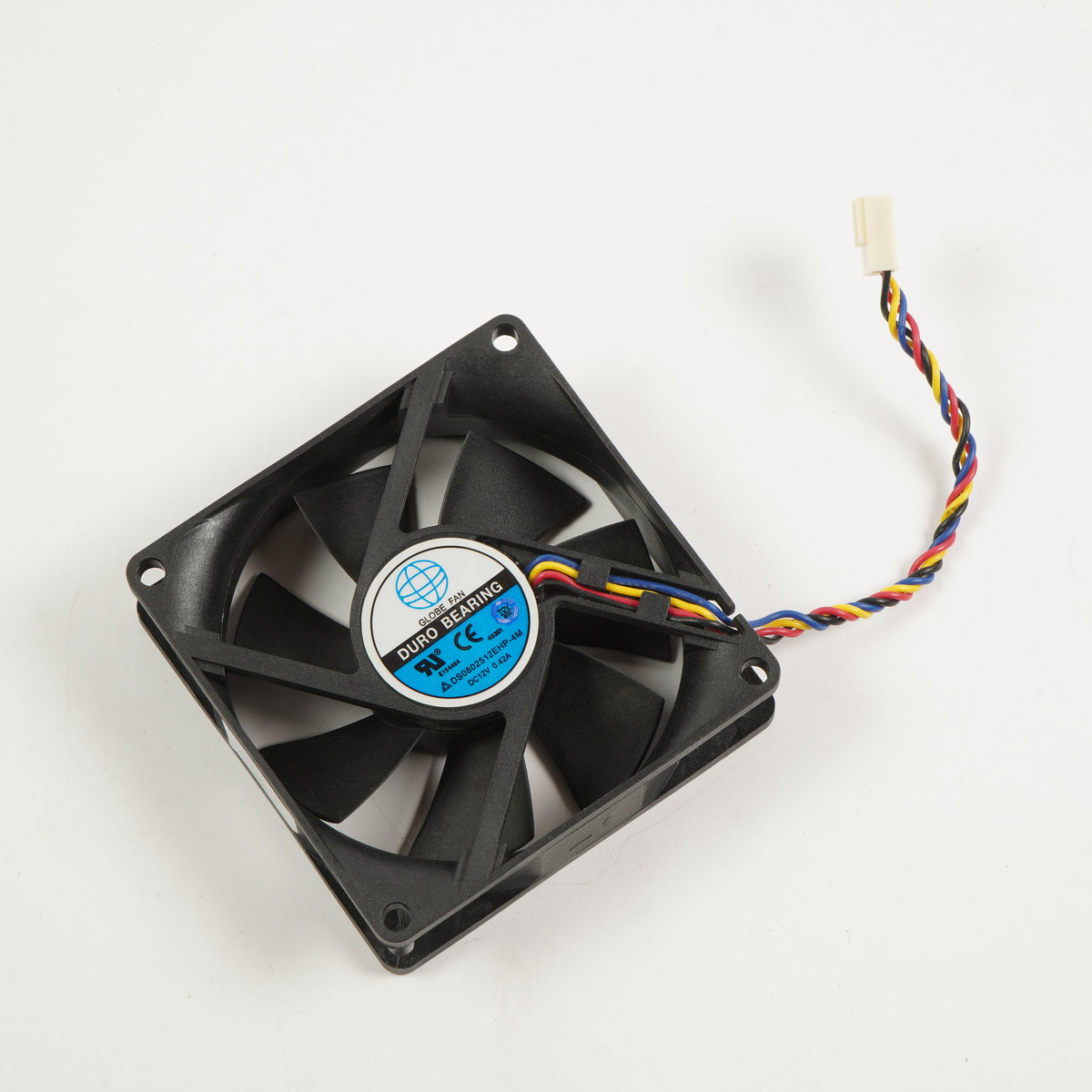 Globe Fan DS0802512EHP-4M 80mm x 15mm DC12V 0.42A 4-Pin 4-Wire Fan
