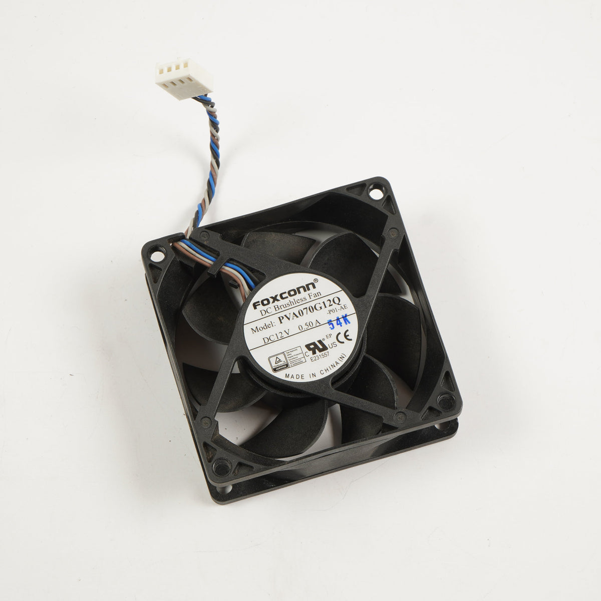 Foxconn PVA070G12Q-P01-AE 70mm x 25mm DC12V 0.50A Fan 4-Pin 4-Wire