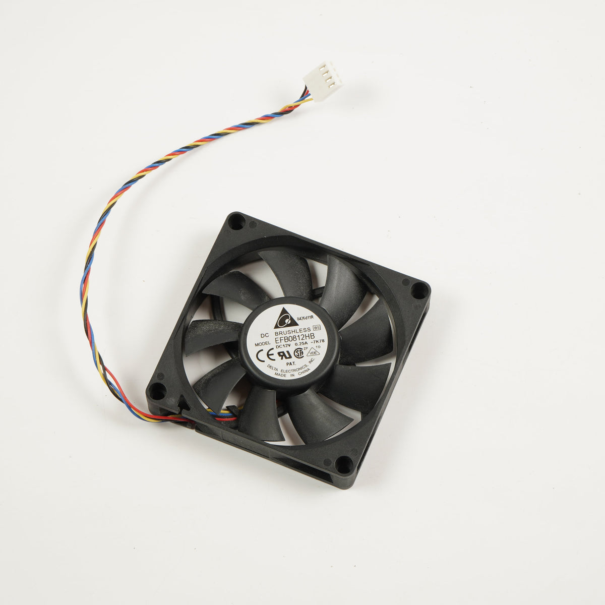 Delta EFB0812HB-7K78 DC12V 0.25A 80mm x 15mm 4-Pin 4-Wire Fan