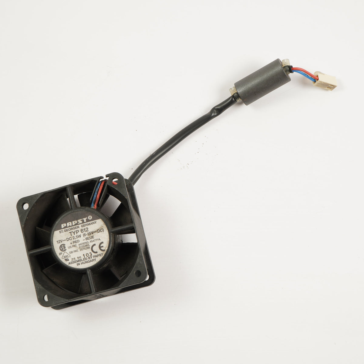 Papst TYP 612 60mm x 25mm 2-Pin 2-Wire Fan DC12V 2.5w Fan