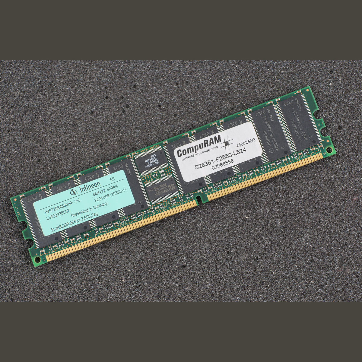 Infineon HYS72D64500HR-7-C PC2100R-20330-M 512MB Server Memory RAM