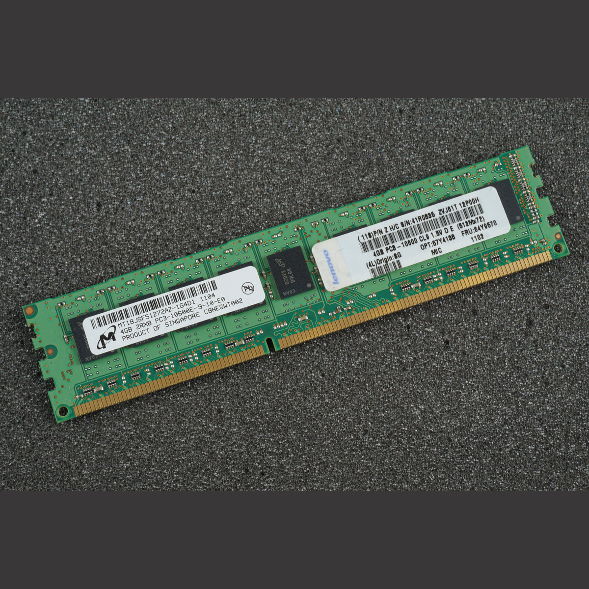 MT18JSF51272AZ-1G4D1 PC3-10600E-9-10-E0 4GB Server Memory RAM