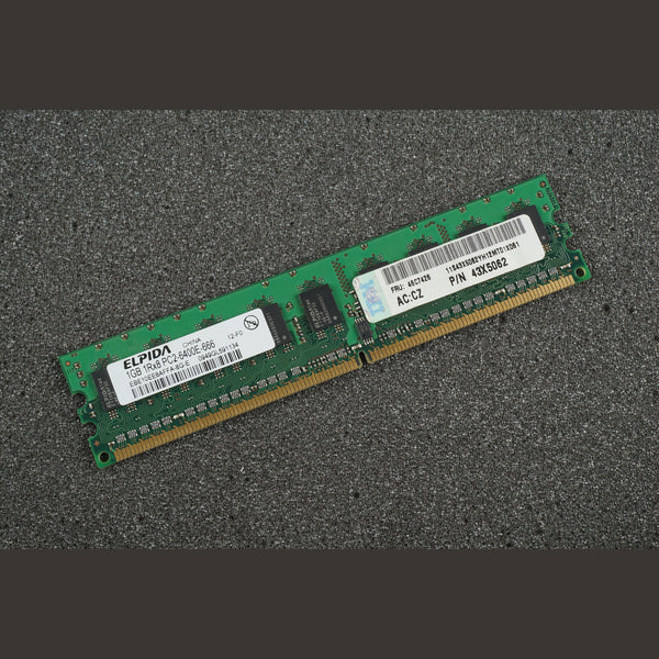 Elpida EBE10EE8AFFA-8G-E PC2-6400E-666 1GB 1Rx8 Server Memory RAM