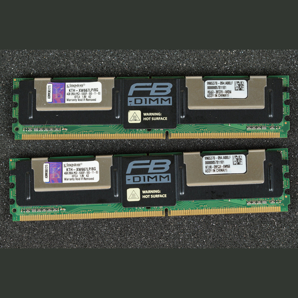 KTH-XW667LP/8G Kingston 8GB Kit of 2x4GB PC2-5300F-555-11-E0 Server Memory RAM