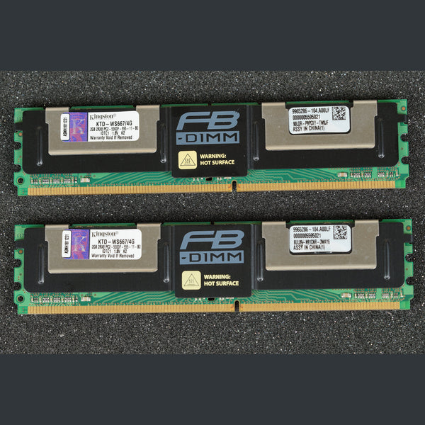 KTD-WS667/4G Kingston 4GB Kit of 2x2GB PC2-5300F-555-11-B0 Server Memory RAM