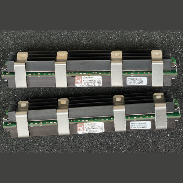 KTA-MP667AK2/1G Kingston 1GB Kit of 2x512MB PC2-5300F Server Memory RAM Apple