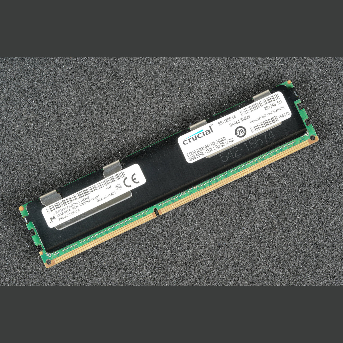 MT72KSZS4G72PZ-1G4E2HE  32GB PC3L-10600R-9-11-AB1 Server Memory RAM 4Rx4