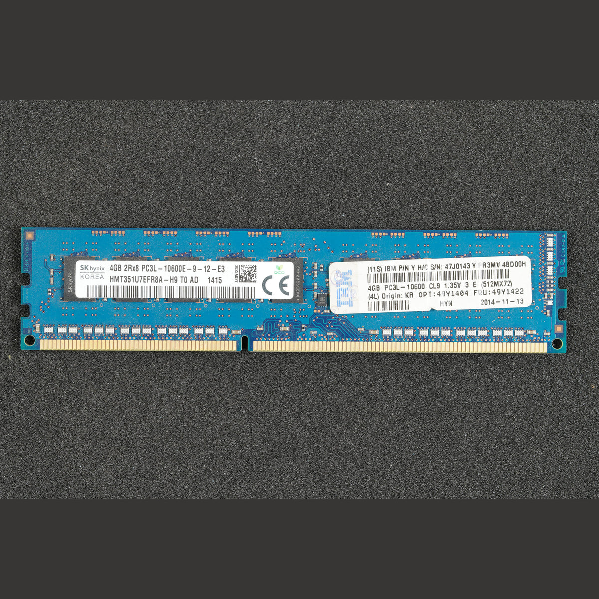 SK Hynix HMT351U7EFR8A-H9 PC3L-10600E-9-12-E3 4GB 2Rx8 Server Memory RAM
