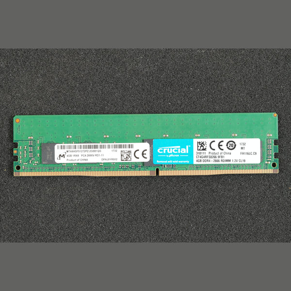 MTA9ASF51272PZ-2G6B1 PC4-2666V-RD1-11 4GB ECC Memory RAM