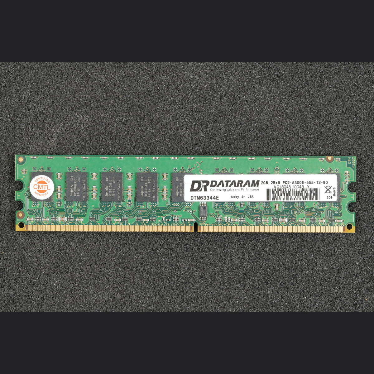 Dataram DTM63344E 2GB PC2-5300E-555-12-G0 Server Memory RAM