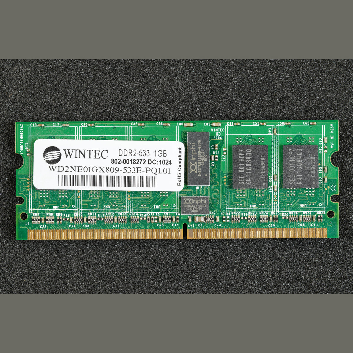Wintec WD2NE01GX809-533E-PQI.01 DDR2 1GB Memory RAM
