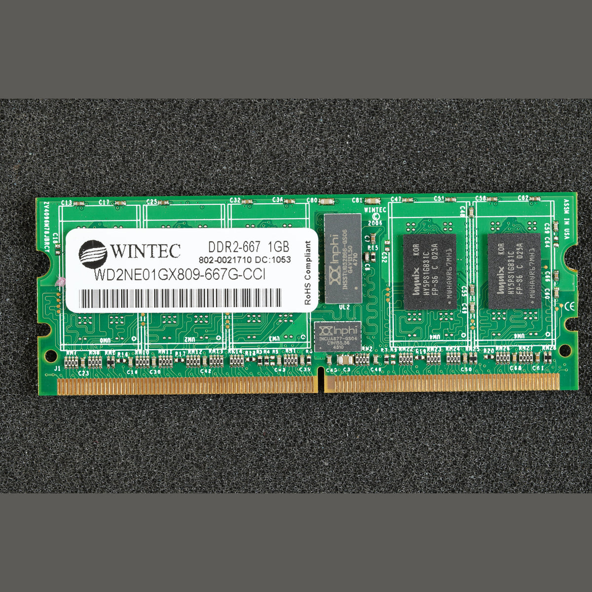 Wintec WD2NE01GX809-667G-CCI DDR2-667 1GB Memory RAM
