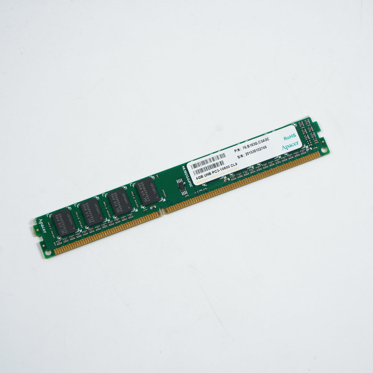 Apacer 76.B163G.C5A0C 4GB UNIB PC3-10600 CL9 Memory RAM