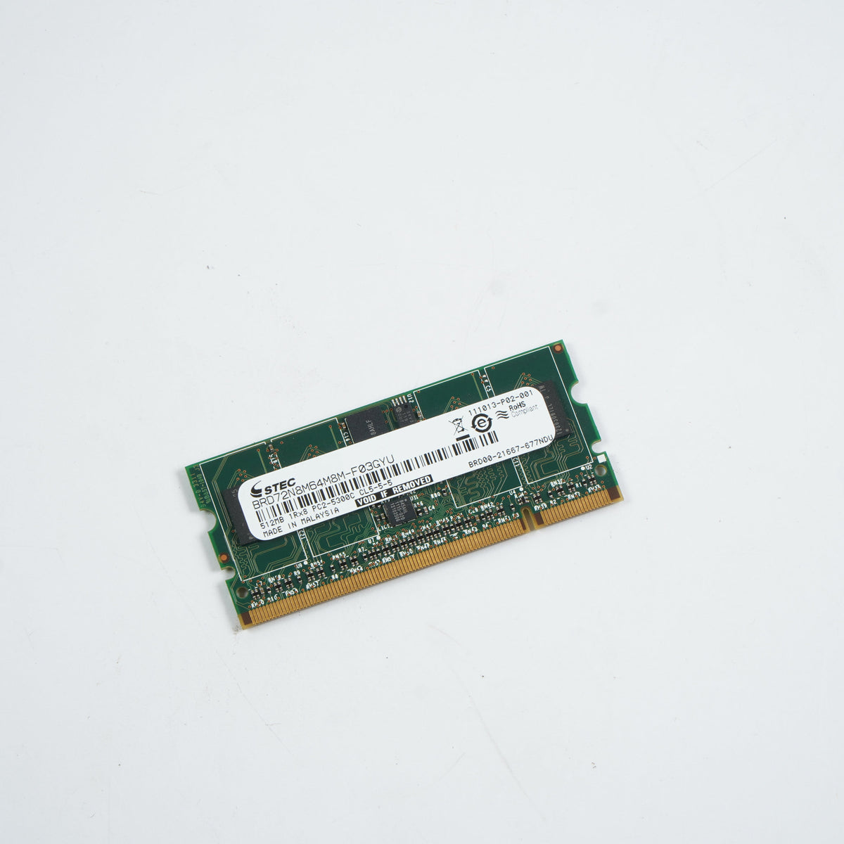 STEC BRD72N8M64M8M-F03GYU 512MB PC2-5300C CL5-5-5 Memory