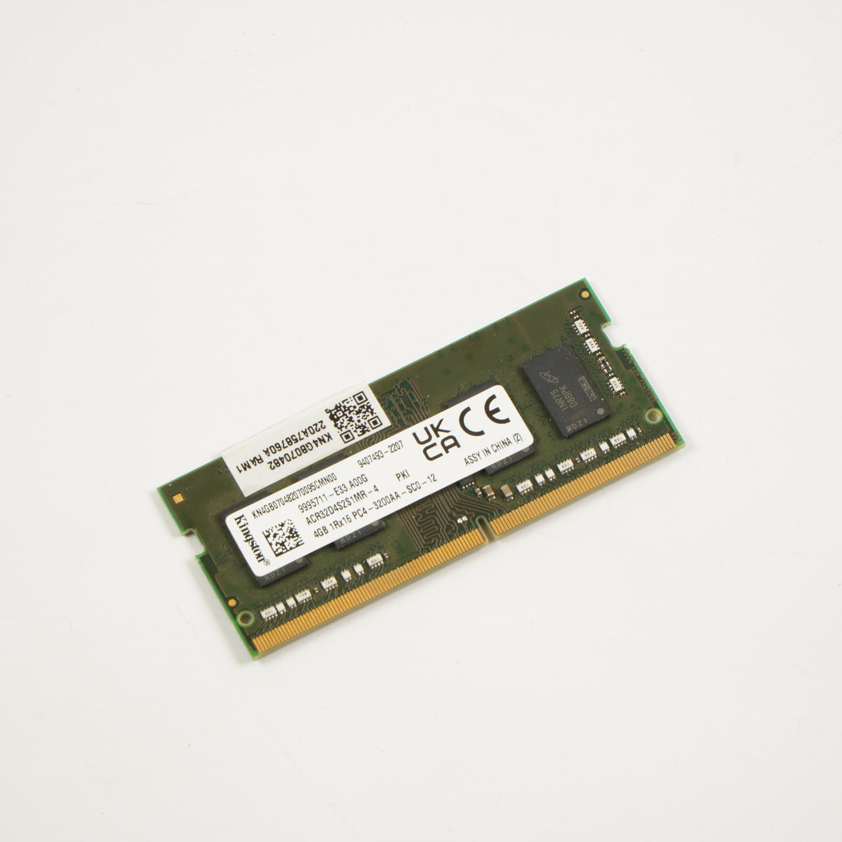 Kingston ACR32D4S2S1MR-4 4GB 1Rx16 PC4-3200AA-SC0-12 SODIMM Memory Ram