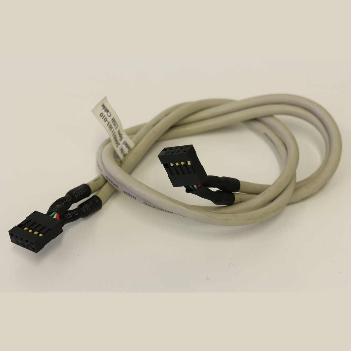 26H031303-010 Internal USB Header Cable 10-Pin 8-Wire with Pin-9-OUT Beige 450mm