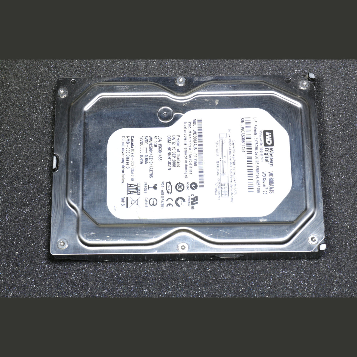 Western Digital WD Caviar SE WD800AAJS-00D1A0 80GB SATA Hard Disk Drive