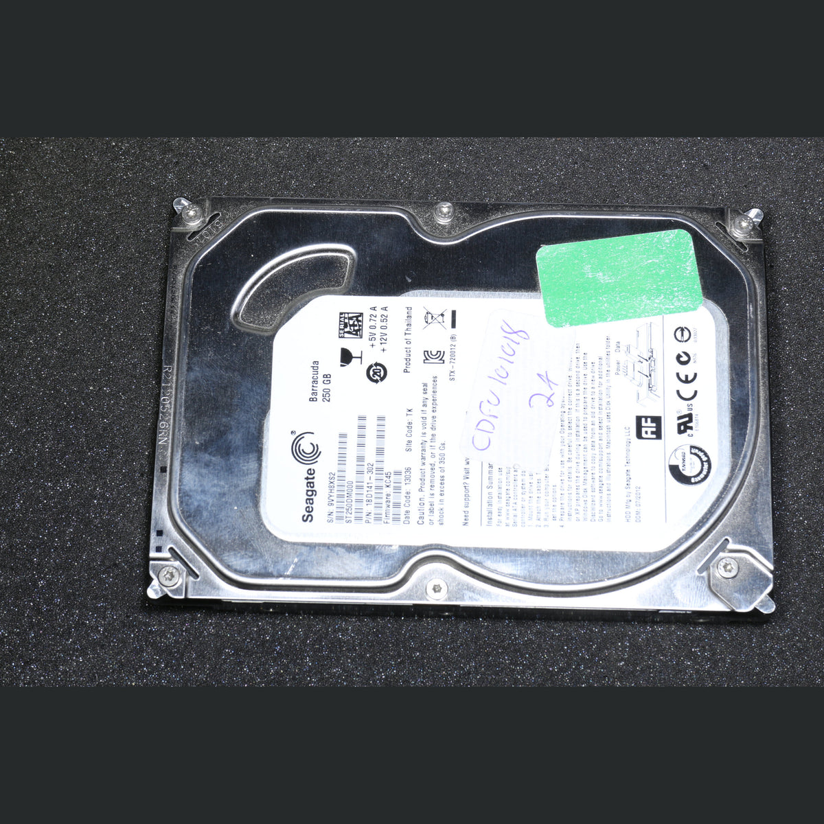 Seagate Barracuda 250GB SATA 7200RPM ST250DM000 1BD141-302 Fw: KC45