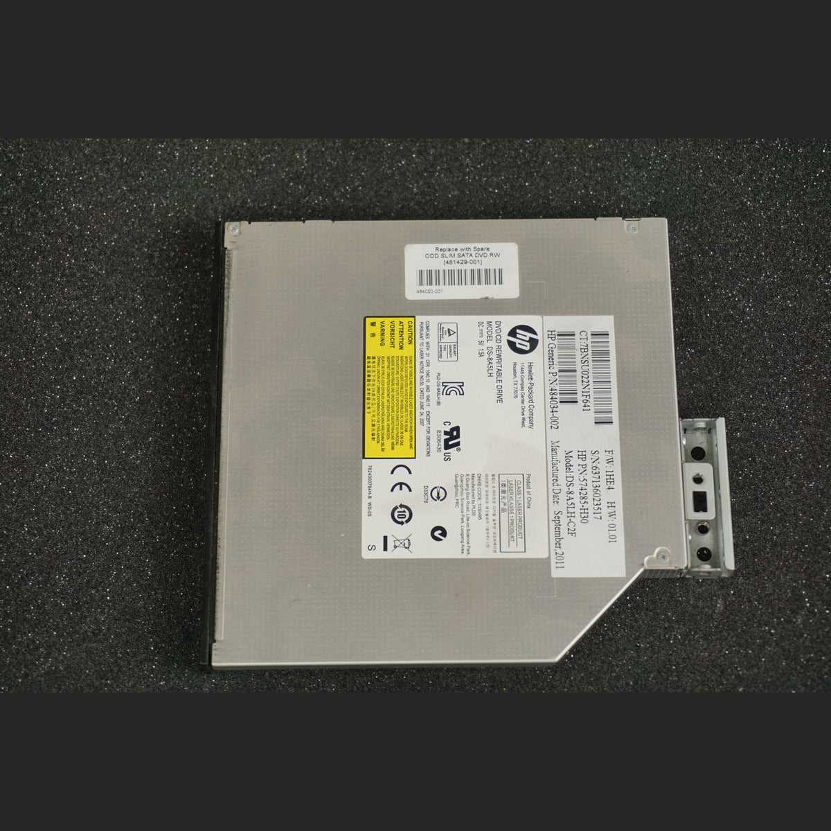 DS-8A5LH HP DVD-RW Disk Drive 484034-002 481429-001 574285-H30