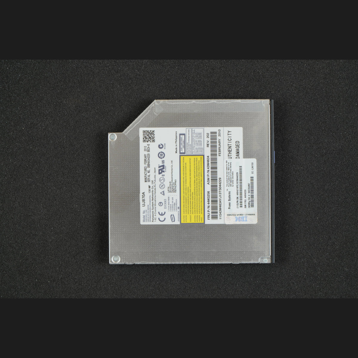 IBM FRU 44V4220 44W3256 Panasonic UJ870A DVD-RW Disk Drive