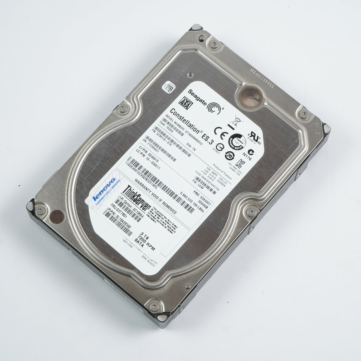 Seagate Constellation ES.3 ST3000NM0033 SATA Hard Drive 3TB 3.5" 9ZM178-076