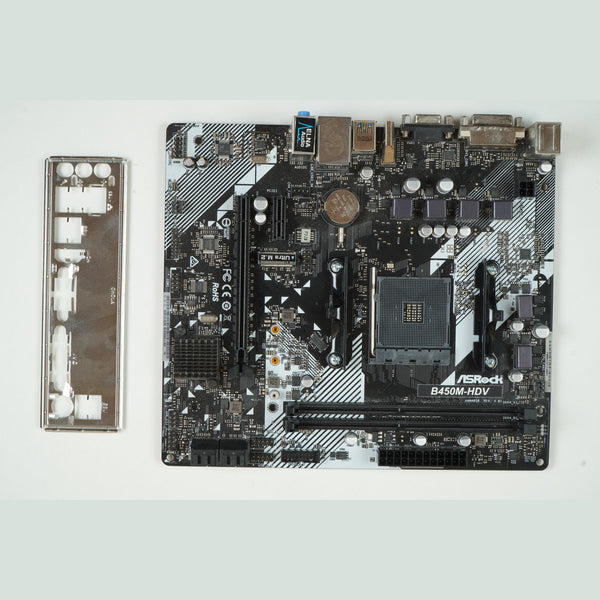 ASRock B450M-HDV Rev 4.01 Motherboard Socket AM4 System Board