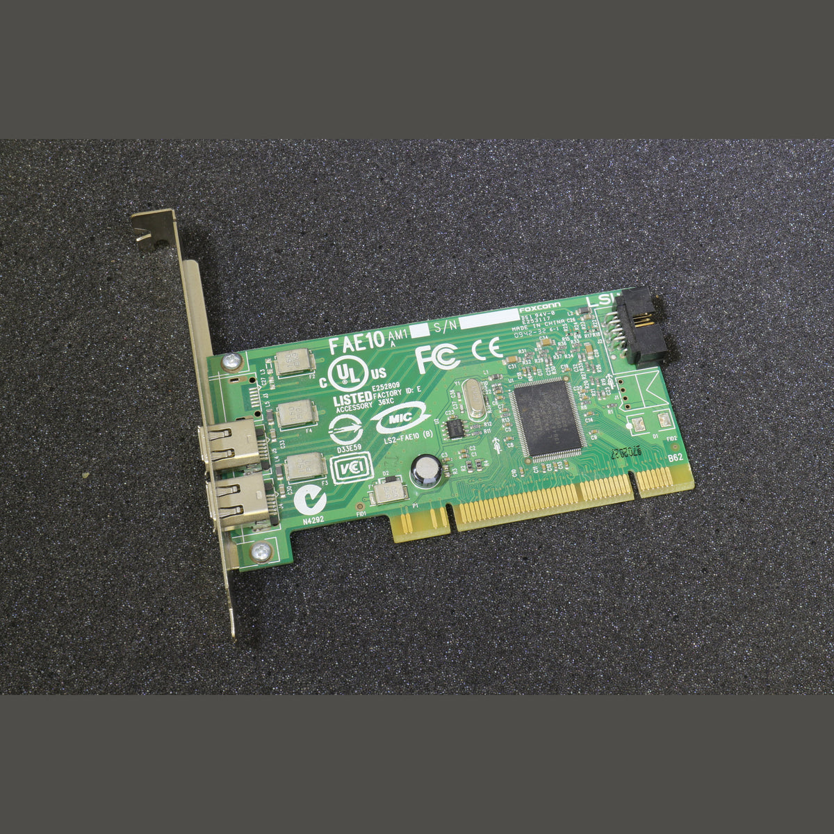 Dell H924H 0H924H 2-Port PCI 1394 Firewire Card Foxconn FAE10