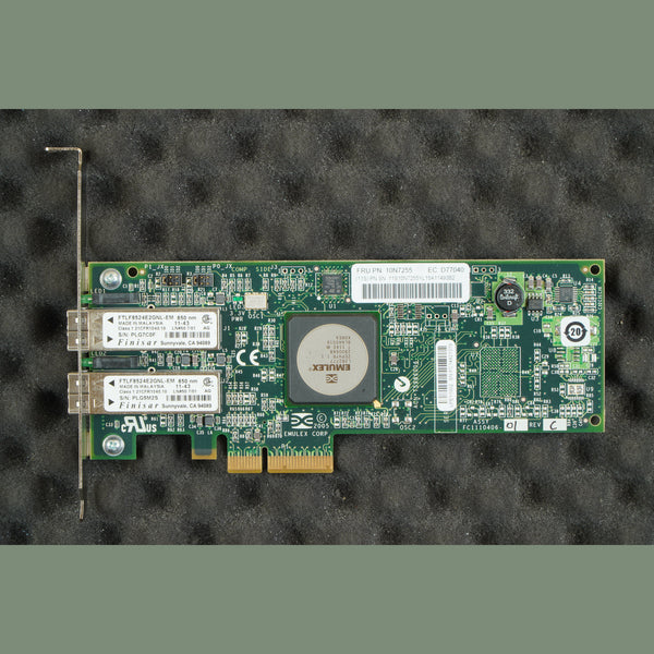 10N7255 IBM PCIe 2-Port 4Gb Fibre Channel Card Emulex FC112005-01C
