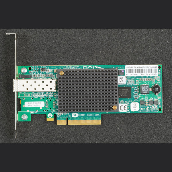 IBM FRU 42D0491 Emulex 8GB PCIe Single Port HBA Full Height Card