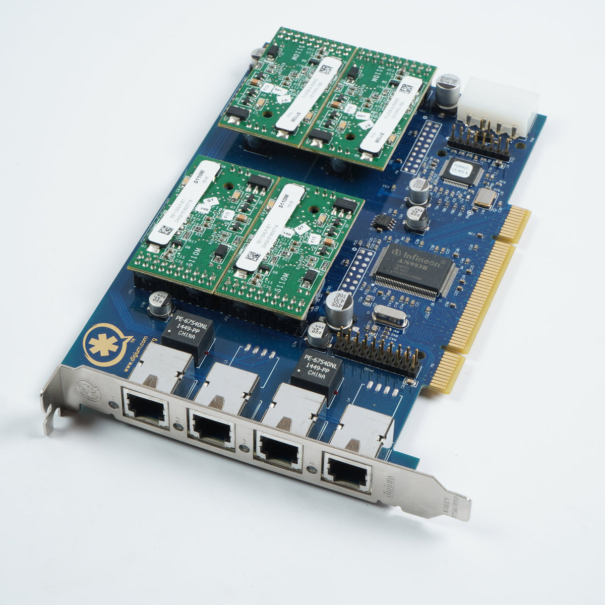 Digium Asterisk TDM410 4-Port Gateway Card 5TDM410LF-C1