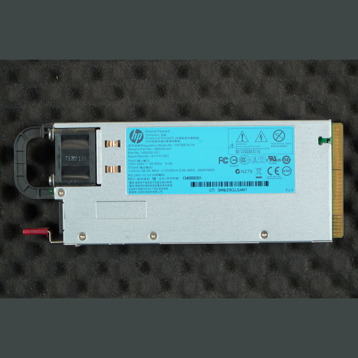 HSTNS-PL14 HP 511777-001 499250-201 499249-001 Power Supply 460W PSU